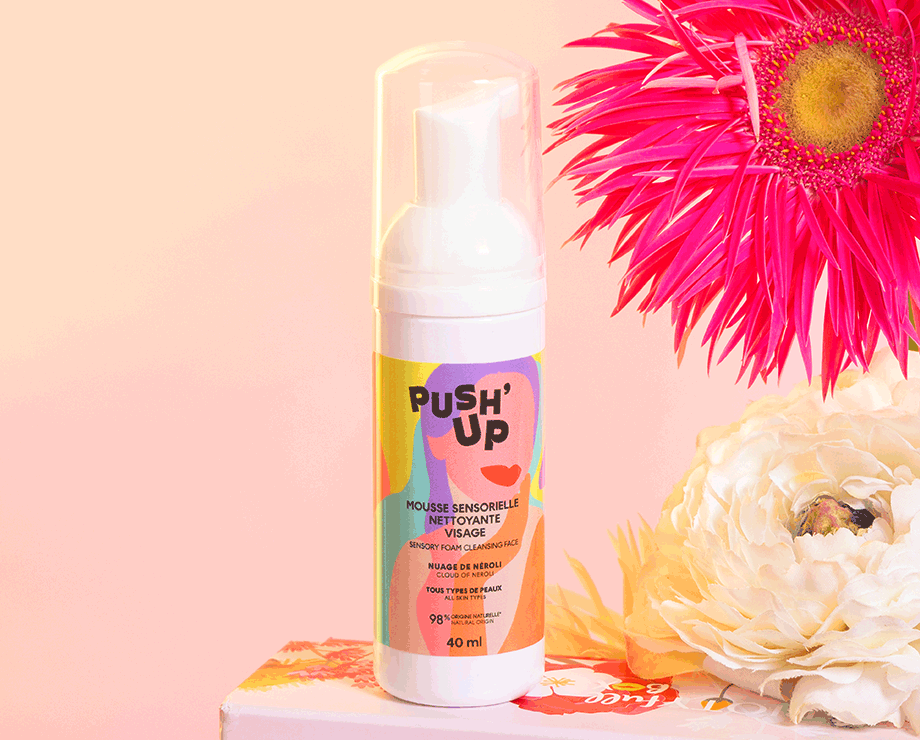 Mousse Sensorielle Nettoyante de PUSH’ UP : l’attention particulière que votre peau mérite !