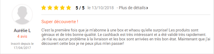 avis biotyfull box de Aurélie sur Igraal