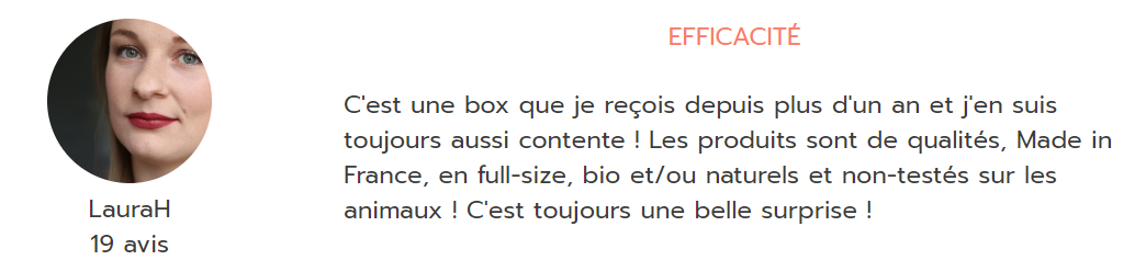 avis biotyfull box de Laurah sur Mon Vanity Idéal