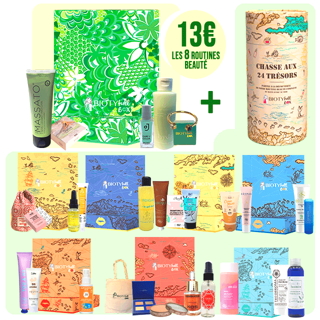8 routines beauté pour 13€ - biotyfull box beauté